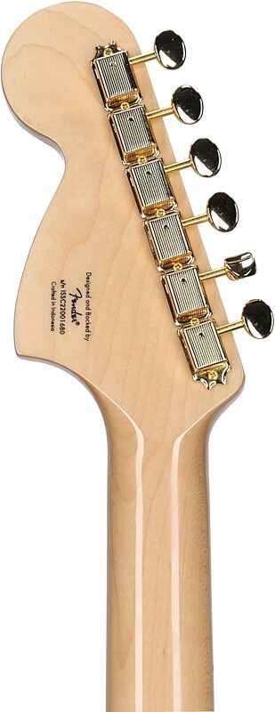 Squier 40th Anniversary Stratocaster Gold Edition Electric Guitar, with Laurel Fingerboard, Lake Placid Blue, Headstock Straight Back