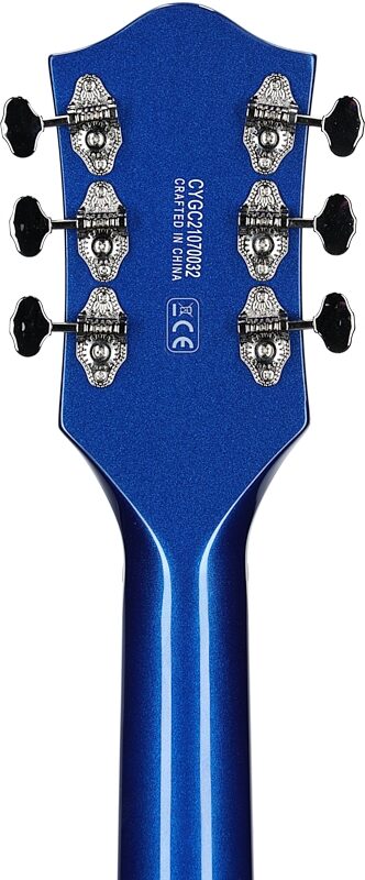 Gretsch G5420T Electromatic Hollowbody Electric Guitar, Azure Blue, Headstock Straight Back