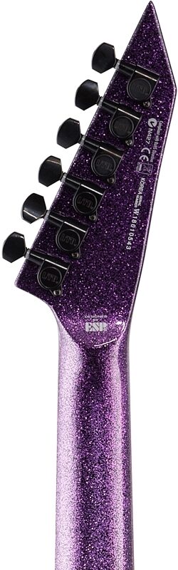 ESP LTD KH-602 Kirk Hammett Signature Electric Guitar (with Case), Purple Sparkle, Headstock Straight Back