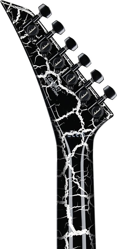 Jackson X Series Soloist SLX DX Crackle Electric Guitar, Silver Mercury Crackle, Headstock Straight Back