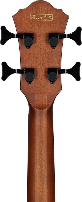 Ibanez AEGB25E Acoustic-Electric Bass, Transparent Black Burst Hi Gloss, Headstock Straight Back