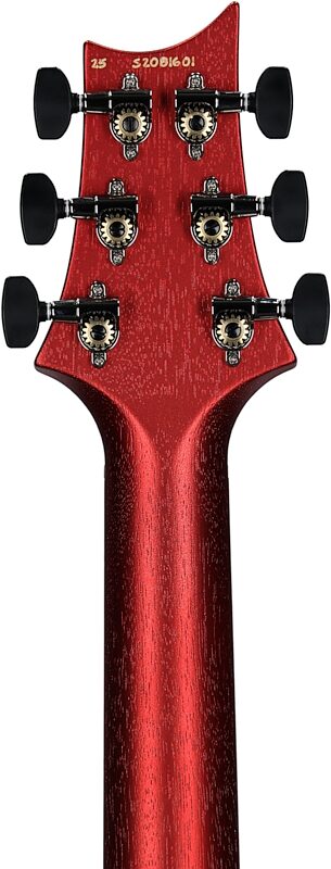 PRS Paul Reed Smith S2 Vela Satin Electric Guitar (with Gig Bag), Satin Red Apple Metallic, Headstock Straight Back