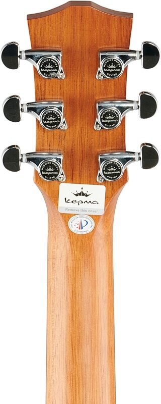 Kepma K3 Series M3-130 Mini Acoustic Guitar, Natural Matte, Headstock Straight Back