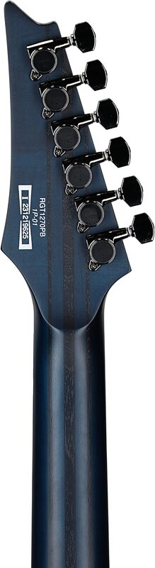 Ibanez RGT1270PB Premium Electric Guitar (with Gig Bag), Cosmic Blue Burst, Headstock Straight Back