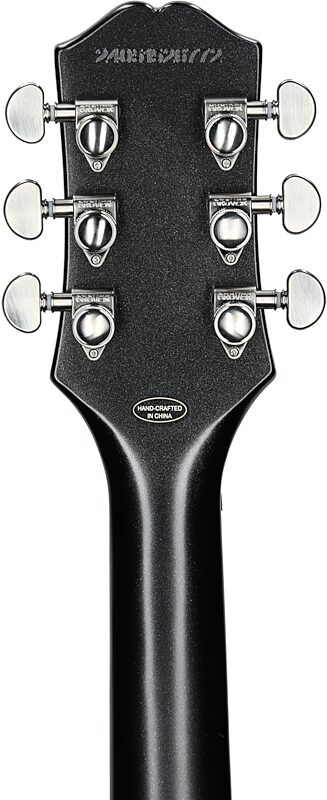 Epiphone Les Paul Prophecy Electric Guitar, Left Handed (with Gig Bag), Aged Jet Black Metallic, Headstock Straight Back