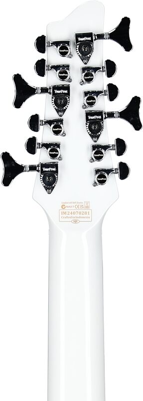 Schecter Stargazer 12 Electric Bass, 12-String, Gloss White, Headstock Straight Back