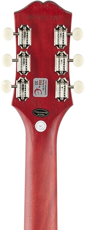 Epiphone SG Classic Worn P90 Electric Guitar, Worn Cherry, Headstock Straight Back