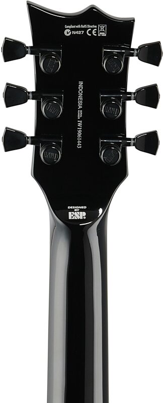 ESP LTD EC-1000S Fluence Electric Guitar, Black, Headstock Straight Back