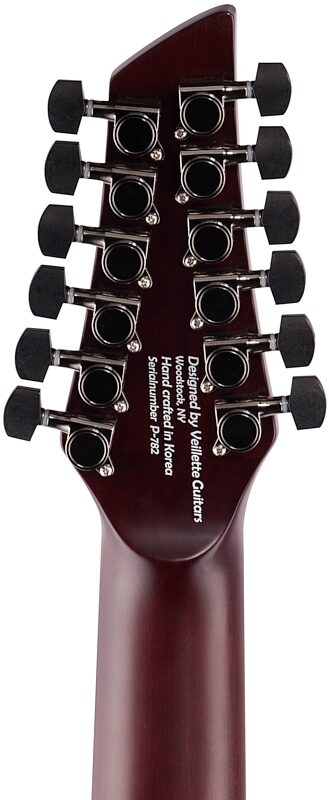 Veillette Avante Gryphon High-Tuned 12-String Acoustic Guitar, Tobacco Burst, Headstock Straight Back