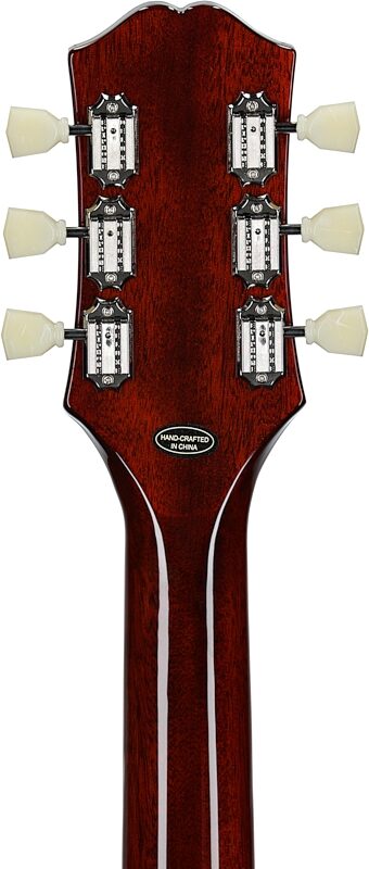 Epiphone Inspired by Gibson Les Paul Standard '50s Electric Guitar (with Gig Bag), Bourbon Burst, Headstock Straight Back