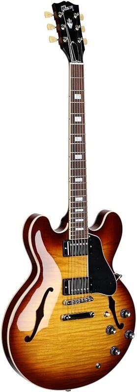 Gibson ES-335 Figured Electric Guitar (with Case), Iced Tea, Serial Number 226610241, Body Left Front