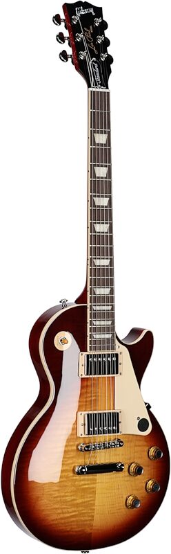 Gibson Exclusive '60s Les Paul Standard AAA Flame Top Electric Guitar (with Case), Bourbon Burst, Serial Number 229110176, Body Left Front