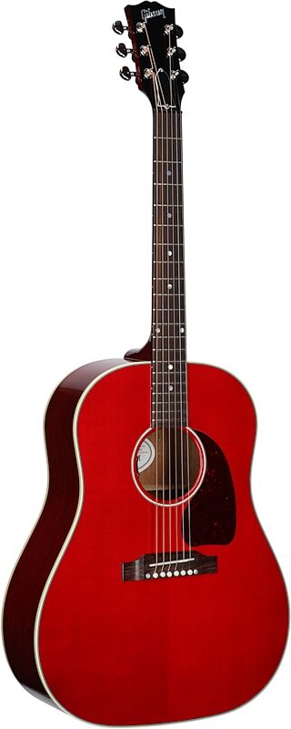 Gibson J-45 Standard Acoustic-Electric Guitar (with Case), Cherry, Serial Number 20702011, Body Left Front