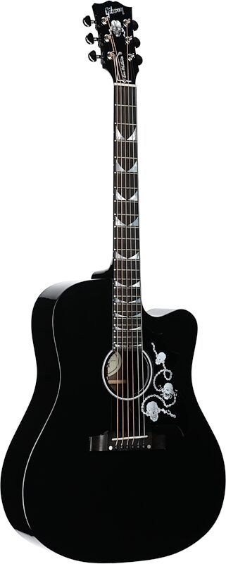 Gibson Dave Mustaine Songwriter Acoustic Electric Guitar (with Case), Ebony, Serial Number 21542020, Body Left Front
