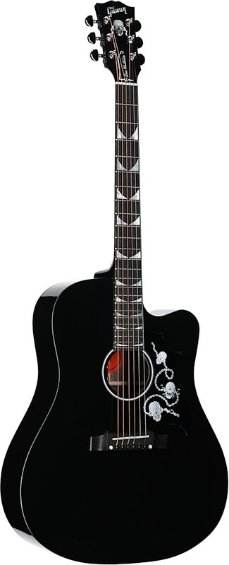 Gibson Dave Mustaine Songwriter Acoustic Electric Guitar (with Case), Ebony, Serial Number 21572090, Body Left Front
