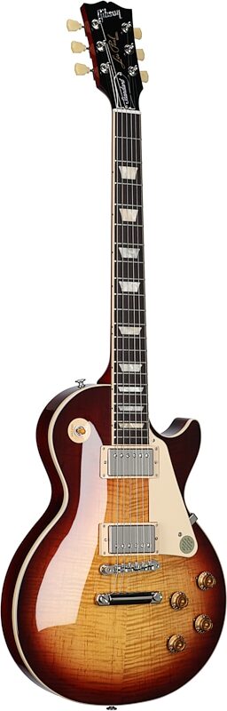 Gibson Les Paul Standard '50s AAA Top Electric Guitar (with Case), Bourbon Burst, Serial Number 214520168, Body Left Front