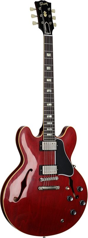 Gibson Custom '64 ES-335 Reissue VOS Electric Guitar (with Case), 60s Cherry, 18-Pay-Eligible, Serial Number 121185, Body Left Front