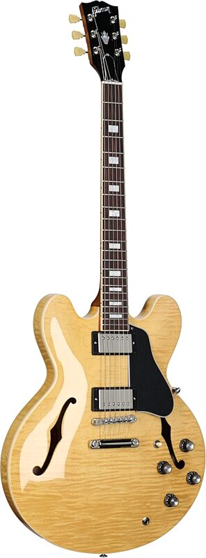 Gibson ES-335 Figured Electric Guitar (with Case), Antique Natural, 18-Pay-Eligible, Serial Number 222320291, Body Left Front