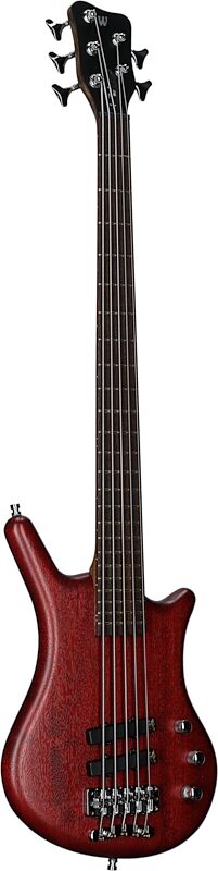 Warwick GPS German Pro Series Thumb BO 5 Electric Bass, 5-String (with Gig Bag), Red Oil, Serial Number GPS F 10115-22, Body Left Front