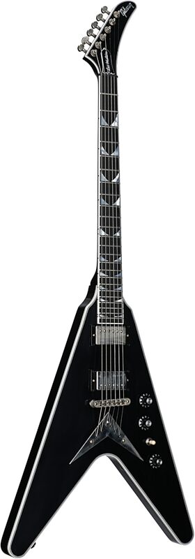 Gibson Custom Shop Dave Mustaine Flying V EXP VOS Electric Guitar (with Case), Ebony, Serial Number DMV22, Body Left Front