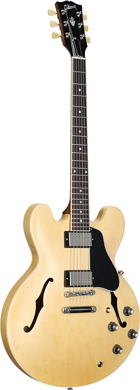 Gibson ES-335 Dot Satin Electric Guitar (with Case), Vintage Natural, Serial Number 229920396, Body Left Front