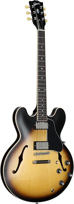 Gibson ES-335 Dot Satin Electric Guitar (with Case), Vintage Burst, Serial Number 230420307, Body Left Front