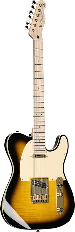 Fender Richie Kotzen Telecaster Electric Guitar (Maple Fingerboard), Brown Sunburst, Serial Number JD22090604, Body Left Front