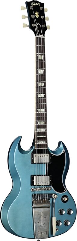 Gibson Custom 1964 SG Maestro Murphy Lab Ultra Light Age (with Case), Pelham Blue, Serial Number 205834, Body Left Front