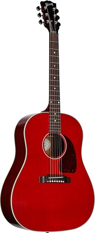 Gibson J-45 Standard Acoustic-Electric Guitar (with Case), Cherry, Serial Number 23422002, Body Left Front
