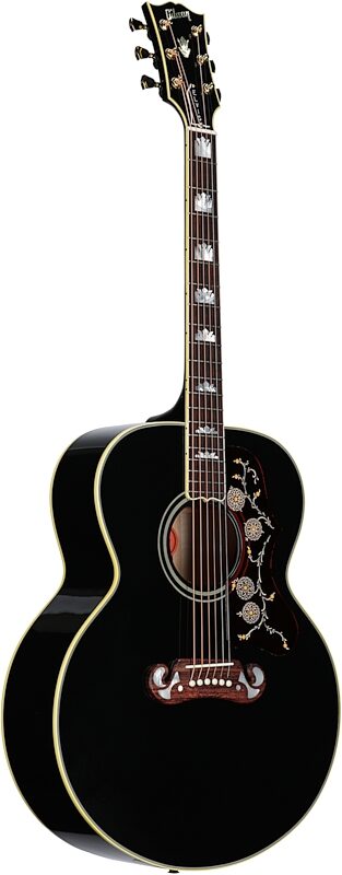 Gibson Elvis Presley SJ-200 Jumbo Acoustic-Electric Guitar (with Case), Ebony, Serial Number 23492076, Body Left Front