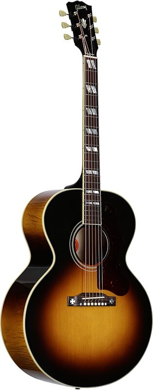 Gibson J-185 Original Acoustic-Electric Guitar (with Case), Vintage Sunburst, Serial Number 23552008, Body Left Front