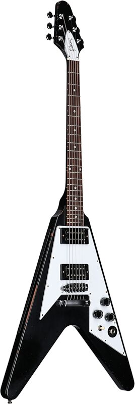 Gibson Custom Kirk Hammett 1979 Flying V Electric Guitar (with Case), Ebony, Serial Number KH 064, Body Left Front