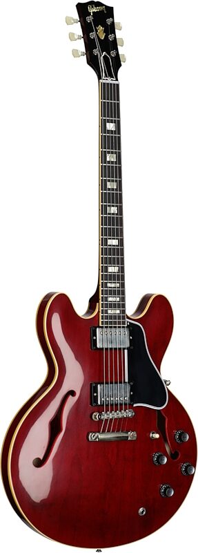Gibson Custom '64 ES-335 Reissue VOS Electric Guitar (with Case), 60s Cherry, Serial Number 130516, Body Left Front