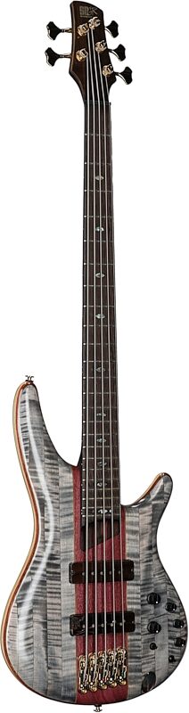 Ibanez SR5CMDX Premium Bass, 5-String (with Gig Bag), Black Ice Low Gloss, Serial Number 211P01220908606, Body Left Front