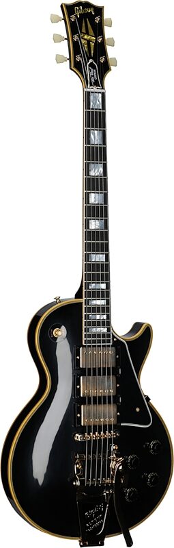 Gibson Custom '57 Les Paul Custom Black Beauty Electric Guitar (with Case), Ebony, with Bigsby, Serial Number 73841, Body Left Front