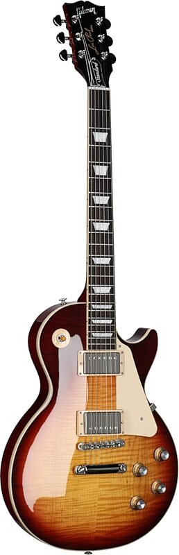 Gibson Exclusive '60s Les Paul Standard AAA Flame Top Electric Guitar (with Case), Bourbon Burst, Serial Number 210930370, Body Left Front