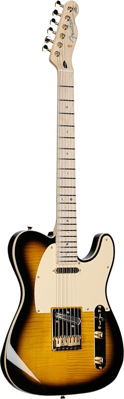 Fender Richie Kotzen Telecaster Electric Guitar (Maple Fingerboard), Brown Sunburst, Serial Number JD22024450, Body Left Front