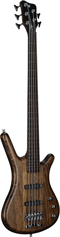 Warwick GPS Corvette Standard 5 Electric Bass, 5-String (with Gig Bag), Antique Tobacco, Serial Number GPS C 011339-23, Body Left Front