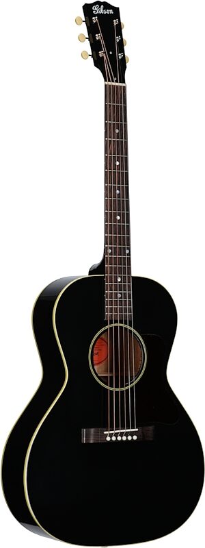 Gibson L-00 Original Acoustic-Electric Guitar (with Case), Ebony, Serial Number 22193052, Body Left Front