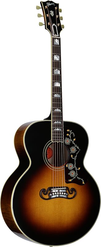 Gibson SJ-200 Original Jumbo Acoustic-Electric Guitar (with Case), Vintage Sunburst, Serial Number 22193077, Body Left Front