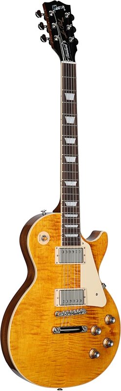 Gibson Les Paul Standard 60s Custom Color Electric Guitar, Figured Top (with Case), Honey Amber, Serial Number 219130262, Body Left Front