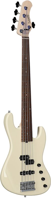 Sadowsky MetroLine 21-fret Verdine White Bass, 5-String (with Gig Bag), Olympic White, Serial Number SML F 003081-23, Body Left Front