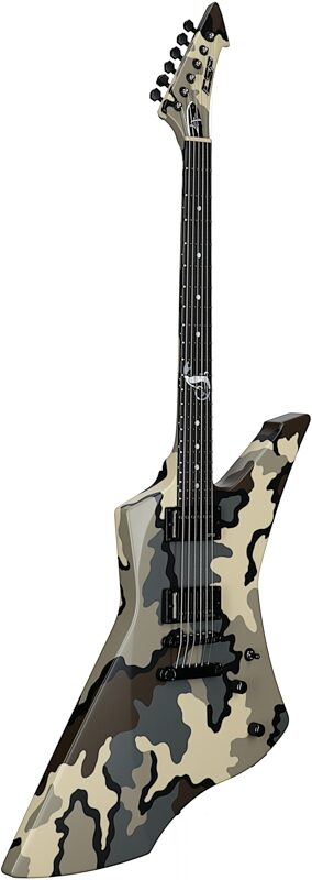 ESP James Hetfield Snakebyte Electric Guitar (with Case), Kuiu Camo, Serial Number E7140232, Body Left Front