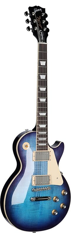 Gibson Les Paul Standard 60s Custom Color Electric Guitar, Figured Top (with Case), Blueberry Burst, Serial Number 221930346, Body Left Front