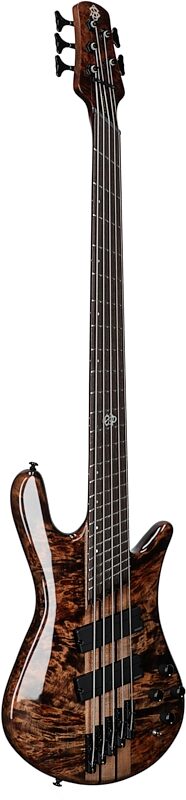 Spector NS Dimension Multi-Scale 5-String Bass Guitar (with Bag), Super Faded Black, Serial Number 21W231694, Body Left Front