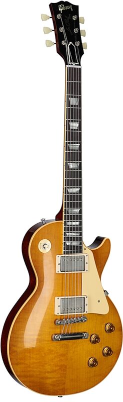 Gibson Custom 1958 Les Paul Standard Reissue Electric Guitar (with Case), Lemon Burst, Serial Number 831470, Body Left Front