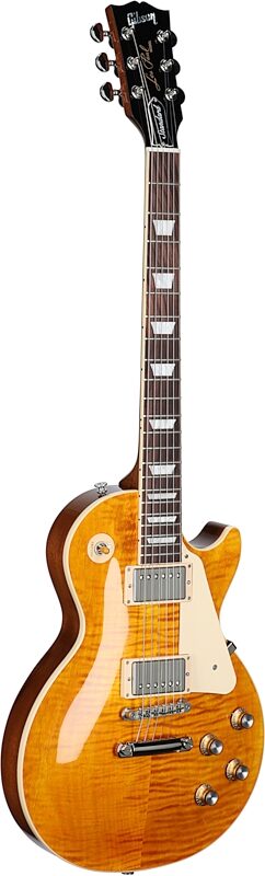 Gibson Les Paul Standard 60s Custom Color Electric Guitar, Figured Top (with Case), Honey Amber, Serial Number 222030323, Body Left Front