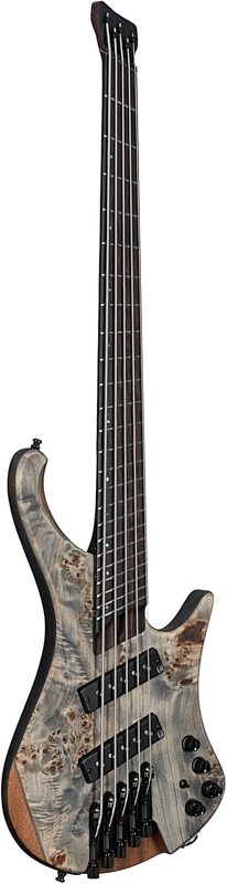 Ibanez EHB1505MS Bass Guitar, 5-String (with Gig Bag), Black Ice Flat, Serial Number 211P02I230907340, Body Left Front