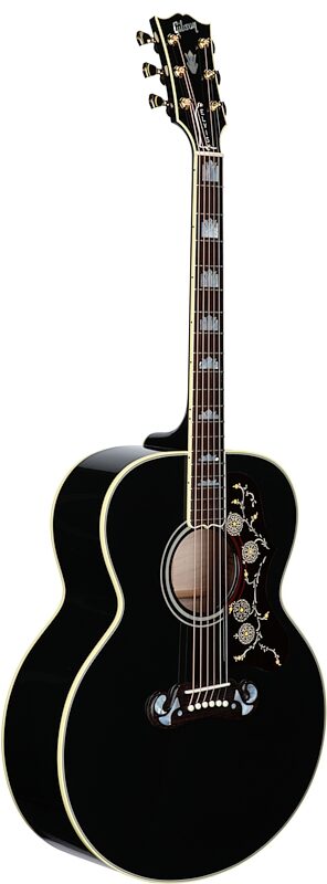 Gibson Elvis Presley SJ-200 Jumbo Acoustic-Electric Guitar (with Case), Ebony, Serial Number 23033039, Body Left Front