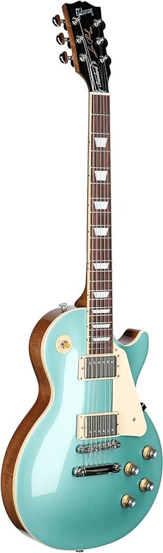 Gibson Les Paul Standard 50s Custom Color Electric Guitar, Plain Top (with Case), Inverness Green, Serial Number 222130110, Body Left Front